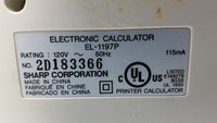 Sharp EL-1197P 12 Digit 2 Color Ribbon Printer Calculator