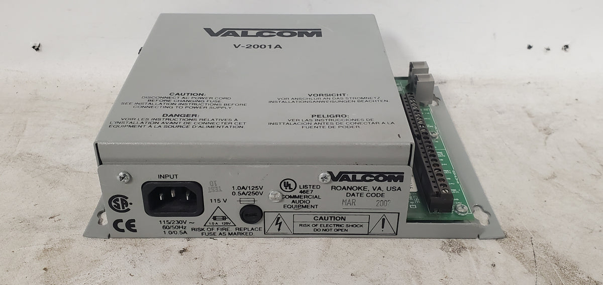 Valcom V-2001A One Way Single Zone Page Control Unit