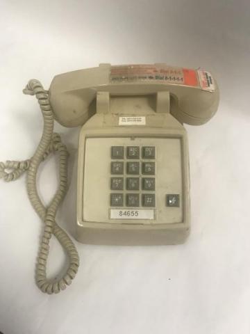 Premier 2500 Vintage Push-Button Desk Phone Beige Office Telephone