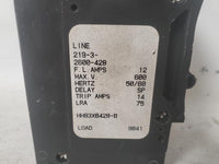 AIRPAX HH83XB428-B 600V 12A 3 Pole Circuit Breaker