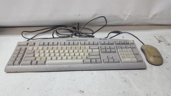 Vintage Sun Microsystems Type 6 USB Clicky Keyboard Gray w/ Crossbow Mouse