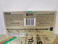 NEW Lot of 5 Fuji ST-60 VHS SVHS Videocassette Tape 60