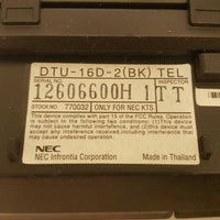 NEC DTU-16D-2(BK) Business Telephone Black and Grey