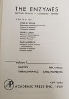 The Enzymes Second Edition Edited by Paul D Boyer Set Vol I-4 + 6-8 Missing 5