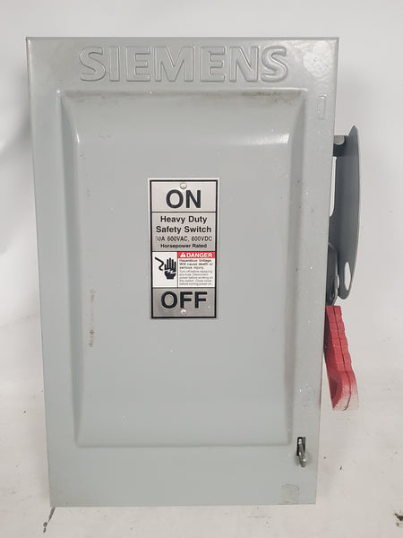 Siemens HF362 Heavy Duty Safety Switch 60A 6000VAC 6000VDC w/ FLSR 60 ID Fuses