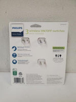 NEW Philips SPC1235AT/27 3 Pack Wireless On/Off Switch w/ Remote Control