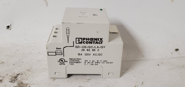 Phoenix Contact SD-US/SC/LA/GY 15A 125V AC/DC Power Outlet