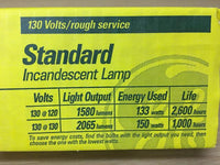 LOT of 35 NEW GE Standard Incandescent Lamp Bulb 150W 130 Volt Rough Service