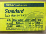 LOT of 35 NEW GE Standard Incandescent Lamp Bulb 150W 130 Volt Rough Service