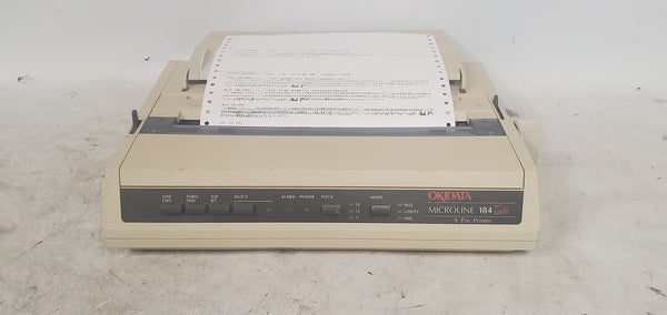 Vintage Okidata Microline 184 Turbo GE5256K Dot Matrix Printer Hinge Issue