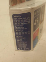 NEW HP Inkjet 49 Tri-Color Print Cartridge, Exp. Date Nov 2004