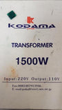 Kodama Japan 1500W Transformer 220V Input 110V Output