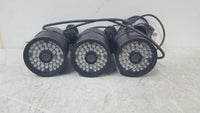 Lot of 3 Plex PX-IR48WP CCTV Digital Color CCD Security Camera w/ Damage