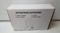 NEW Howard Lighting HL0229BR WLXTE Series Green Exit Sign For Wet Location Combo
