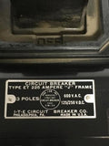 I-T-E Circuit Breaker Co. EL-5913 Type ET 225 Amp J Frame 125 AMP ITE
