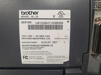 Brother HL-20 Monochrome Laser Printer LOW Page Count: 1184