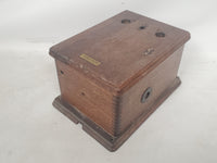 Vintage Western Electric Wooden Electrical Box Halt & Catch Fire Prop HACF