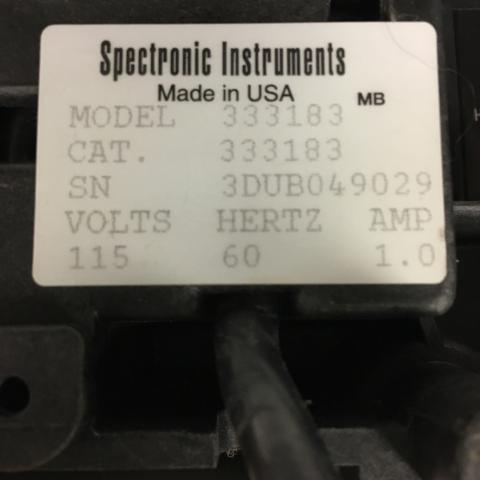 Spectronic Instruments Spectronic 20D+ Spectrophotometer Model 333183 ...