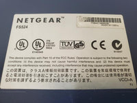 Netgear FS524 Fast Ethernet 24 Port 10/100Mbps Switch w/ Rackmount Ears