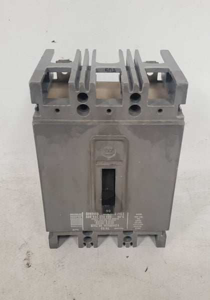 Westinghouse HFB2050 Circuit Breaker 50 Amp 600 Volt 2 Pole