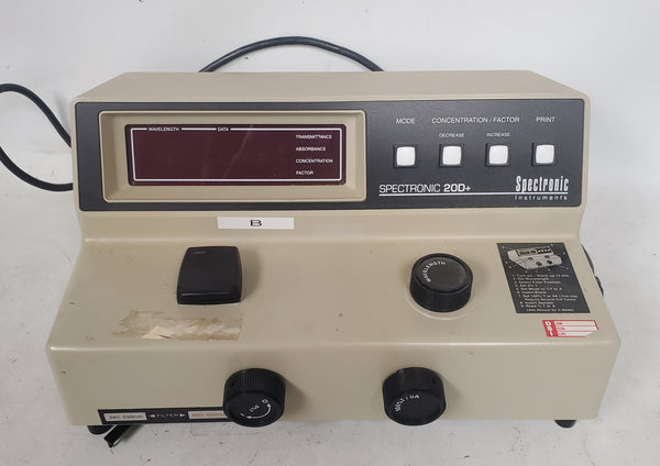 Spectronic Instruments Spectronic 20D+ Spectrophotometer Model 333183