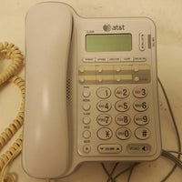 AT&T CL2909 White Corded Business Telephone w/ Caller ID And Telephone Cord