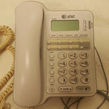 AT&T CL2909 White Corded Business Telephone w/ Caller ID And Telephone Cord