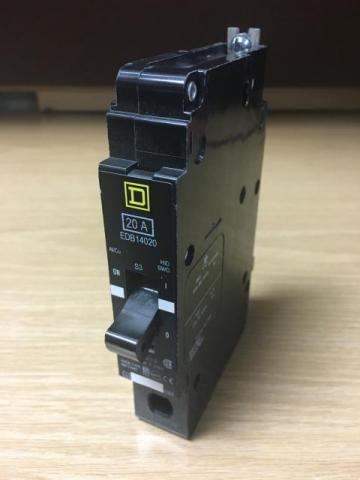 Square D EDB14020 Circuit Breaker 20 Amp 277 Volt 1 Pole