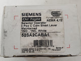 Siemens 52SA2CABA1 Oil Tight Selector Operator 3 Pos C Cam Short Lever