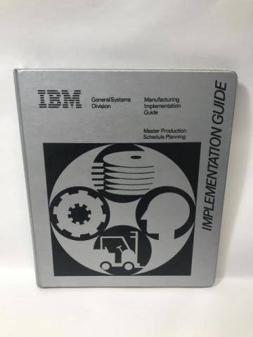 Vintage IBM Implementation Guide Binder Silver and Black