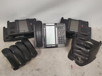 Lot of 5 Mitel 5320e IP Business Office Desktop Phone LCD Display Black No Cords