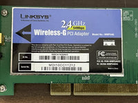 Linksys WMP54G Wireless-G PCI Adapter Card 2.4GHZ No Antenna
