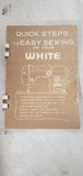 Vintage White 83538 Electric Sewing Machine + Case & Manual