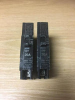 General Electric M-1068 E11592 Circuit Breaker 20 Amp 277 VAC 1 Pole LOT OF 2