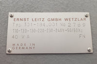 Leitz Wetzlar 301-184.001 GMBH 2769 Camera Microscope Control Unit