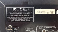 Optimus 31-3040 STAV-3690 Professional Series Audio/Video Receiver Parts/As Is