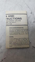 NEW Asco 8211D1 Red-Hat II Solenoid Valve 3/8" 11.2W
