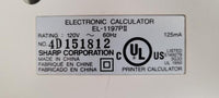 SHARP EL-1197PII 12-Digit 2-Color Electronic Printing Adding Machine Calculator