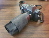 Vintage Pentax P3 35mm Film Camera w/ 1:40 80-200mm Lens