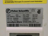 Fisher Scientific accuSpin Micro Centrifuge For Parts or Repair Model 75003241
