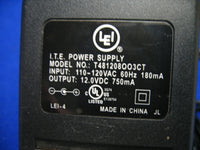 LEI T481208OO3CT 12V 750mA ITE AC Adapter Power Supply Charger