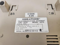Vintage Code-A-Phone CAP-3750 Cassette Answering Machine Business Phone