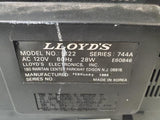 Vintage Lloyd L122 744A VHF UHF 11.5" CRT Television TV Monitor 1985