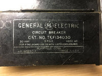 General Electric TEF134030 Circuit Breaker 30 Amp 480 Volt 3 Pole