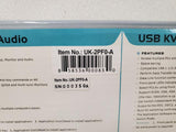 NEW Unbranded UK-2PF0-A KVM Switch w/ Data Link