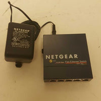 NetGear FS105 5 Port 10/100 Mbps Fast Ethernet Switch w/ AC Adapter