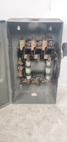 Square D D-323N Safety Switch J-353640 Enclosure w/ 2 Fuses