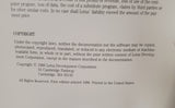Vintage Lotus Manuscript Reference Getting Started Manuals 21133 21134 1986
