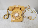 Vintage ITT 50046 LR 30M 176 Corded Rotary Wheel Phone Beige