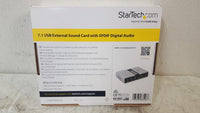 NEW StarTech ICUSBAUDIO7D 7.1 USB External Laptop Sound Card w/ Accessories
